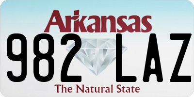 AR license plate 982LAZ