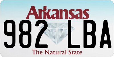 AR license plate 982LBA