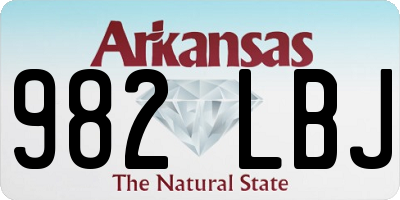 AR license plate 982LBJ