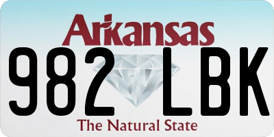 AR license plate 982LBK