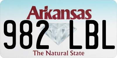 AR license plate 982LBL