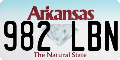 AR license plate 982LBN