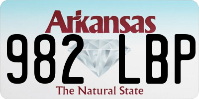AR license plate 982LBP