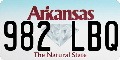 AR license plate 982LBQ