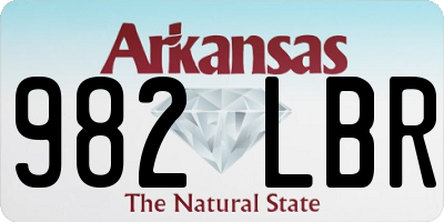 AR license plate 982LBR