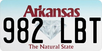 AR license plate 982LBT