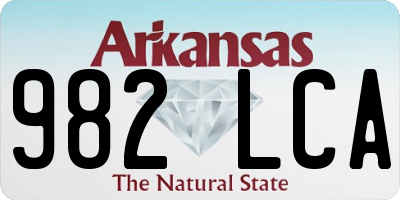AR license plate 982LCA