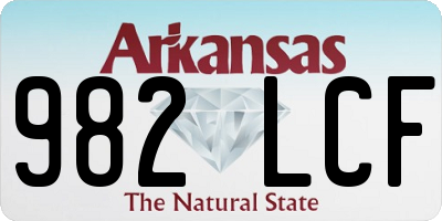 AR license plate 982LCF