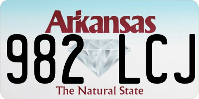 AR license plate 982LCJ
