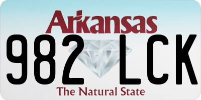 AR license plate 982LCK