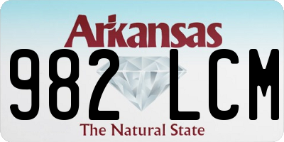 AR license plate 982LCM