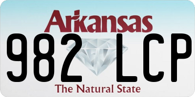 AR license plate 982LCP