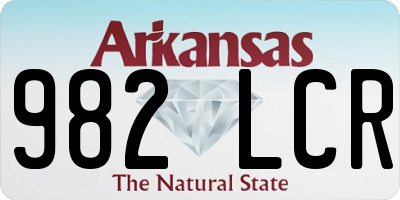 AR license plate 982LCR