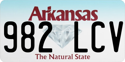 AR license plate 982LCV