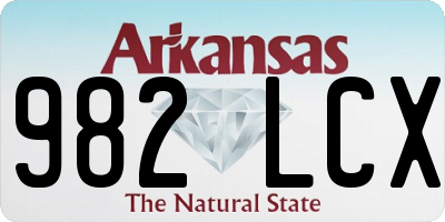 AR license plate 982LCX