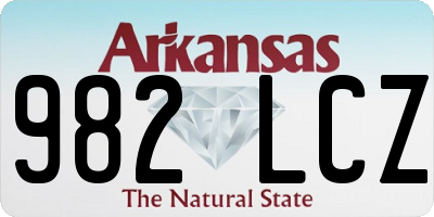 AR license plate 982LCZ