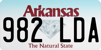 AR license plate 982LDA