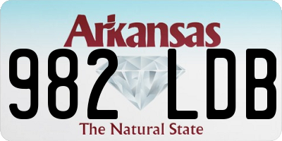 AR license plate 982LDB