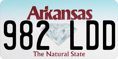 AR license plate 982LDD