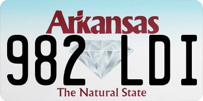 AR license plate 982LDI