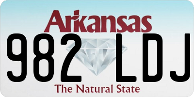 AR license plate 982LDJ