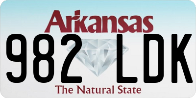 AR license plate 982LDK