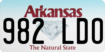 AR license plate 982LDO
