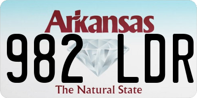 AR license plate 982LDR