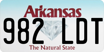 AR license plate 982LDT