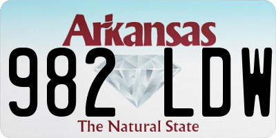AR license plate 982LDW