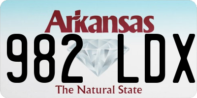 AR license plate 982LDX