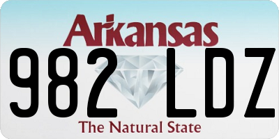 AR license plate 982LDZ