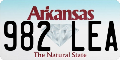 AR license plate 982LEA