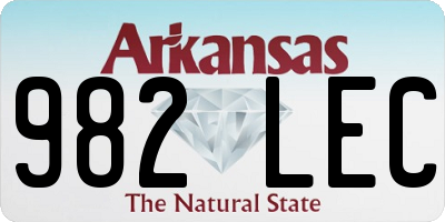 AR license plate 982LEC