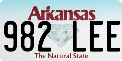 AR license plate 982LEE