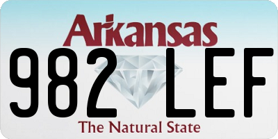 AR license plate 982LEF