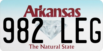 AR license plate 982LEG