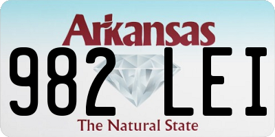 AR license plate 982LEI