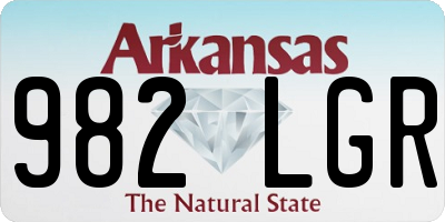 AR license plate 982LGR
