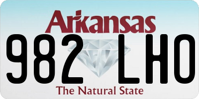 AR license plate 982LHO