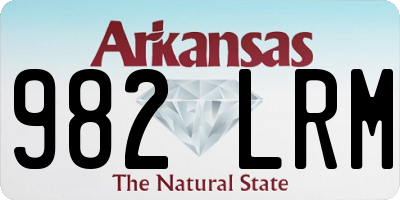 AR license plate 982LRM