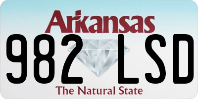 AR license plate 982LSD