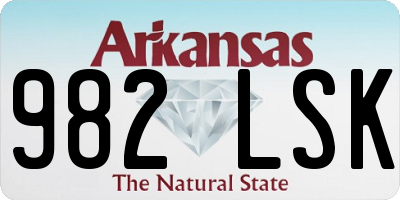 AR license plate 982LSK