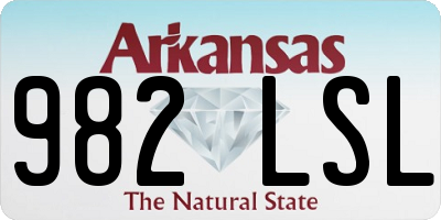 AR license plate 982LSL