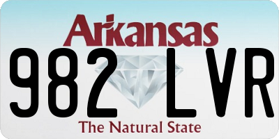 AR license plate 982LVR