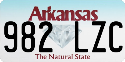 AR license plate 982LZC