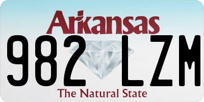 AR license plate 982LZM