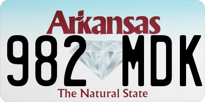 AR license plate 982MDK