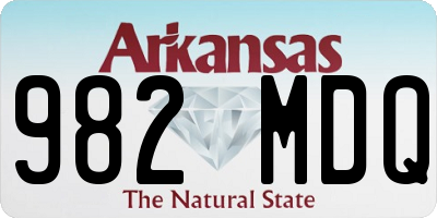 AR license plate 982MDQ