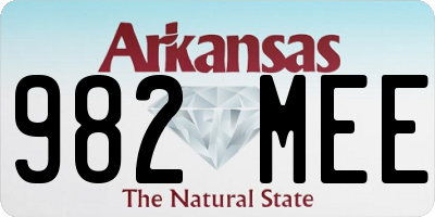 AR license plate 982MEE
